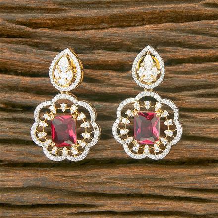 American Diamond Classic Earring With 2 Tone Plating