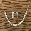 American Diamond Classic Necklace With 2 Tone Plating