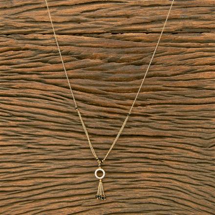 American Diamond Tanmaniya Mangalsutra With Gold Plating