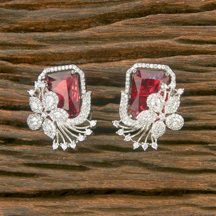 American Diamond Classic Earring With Rhodium Plating