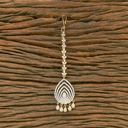 American Diamond Classic Tikka With 2 Tone Rhodium Plating