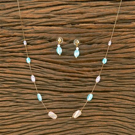 American Diamond Classic Mala Necklace With Gold Plating