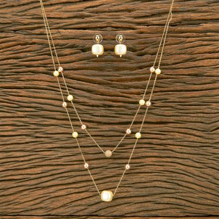 American Diamond Classic Mala Necklace With Gold Plating