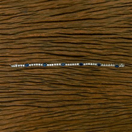 Cubic Zirconia Classic Bracelet With Rhodium Plating