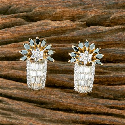 Cubic Zirconia Classic Bali With 2 Tone Plating