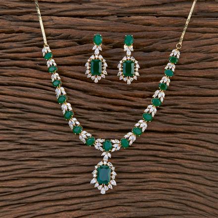 Cz Classic Necklace With Gold Plating