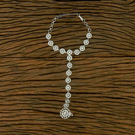 Cubic Zirconia Classic Hath Pan With 2 Tone Rhodium Plating