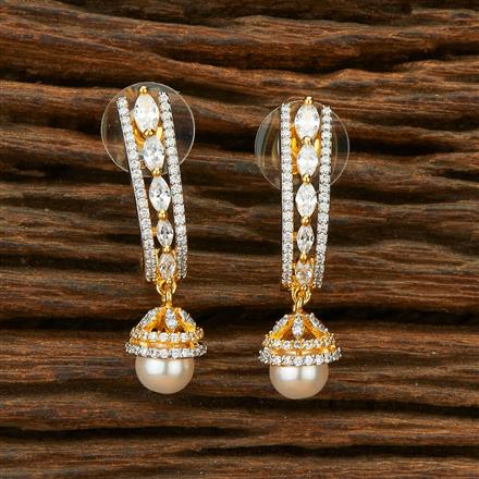 Cz Pearl Bali With Black Rose Plating