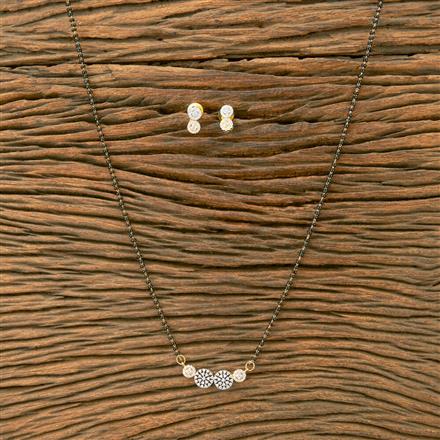 Cubic Zirconia Classic Mangalsutra With 2 Tone Plating