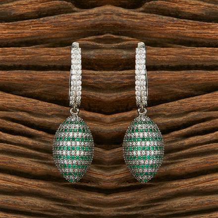 Cubic Zirconia Classic Earring With Black Plating