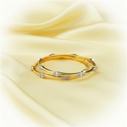 Cubic Zirconia Classic Bangles With Rhodium Plating