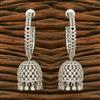 Cubic Zirconia Classic Jhumki With 2 Tone Rhodium Plating