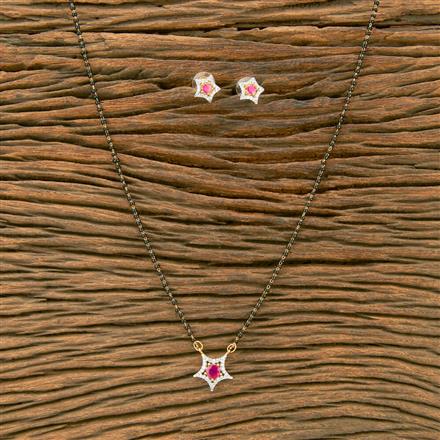 Cubic Zirconia Classic Mangalsutra With 2 Tone Plating