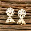 Cubic Zirconia Classic Jhumki With 2 Tone Plating