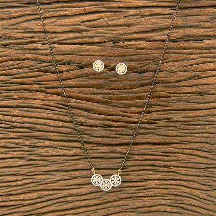 Cubic Zirconia Classic Mangalsutra With 2 Tone Plating