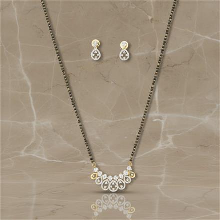 Cubic Zirconia Classic Mangalsutra With 2 Tone Plating
