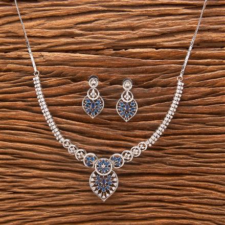 Cubic Zirconia Classic Necklace With Rhodium Plating