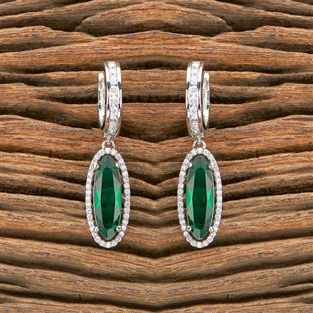 Cubic Zirconia Classic Bali With Rhodium Plating