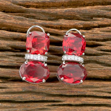 Cubic Zirconia Classic Earring With Rhodium Plating