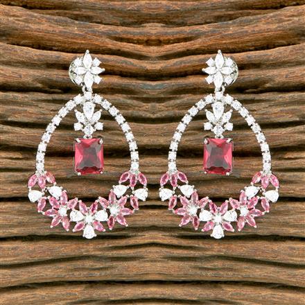 Cubic Zirconia Classic Earring With Rhodium Plating