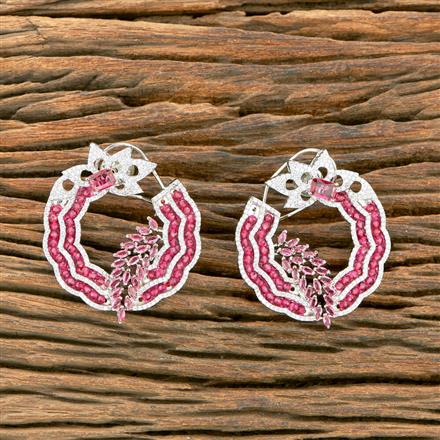 Cubic Zirconia Classic Earring With Rhodium Plating