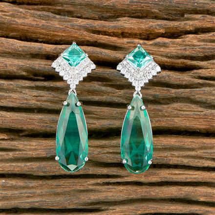 Cubic Zirconia Classic Earring With Rhodium Plating