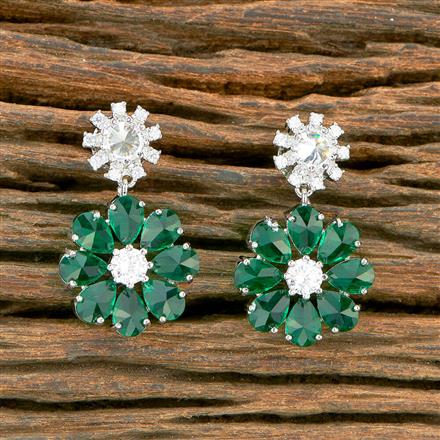 Cubic Zirconia Classic Earring With Rhodium Plating