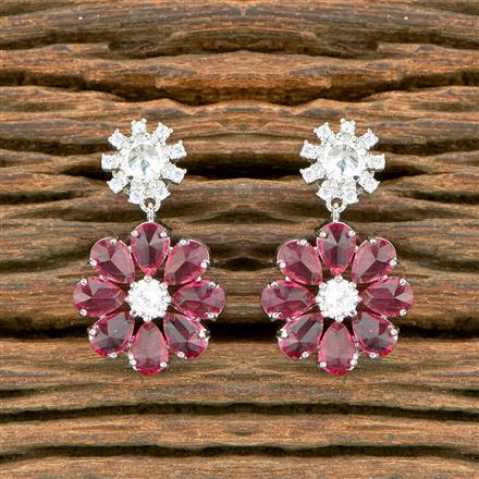 Cubic Zirconia Classic Earring With Rhodium Plating