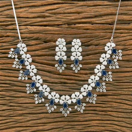 Cubic Zirconia Classic Necklace With Rhodium Plating