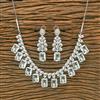 Cubic Zirconia Classic Necklace With Rhodium Plating
