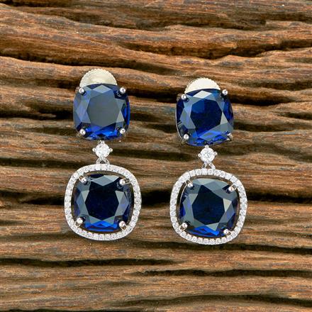 Cubic Zirconia Classic Earring With Rhodium Plating