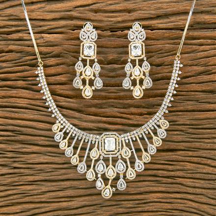 Cubic Zirconia Classic Necklace With 2 Tone Plating
