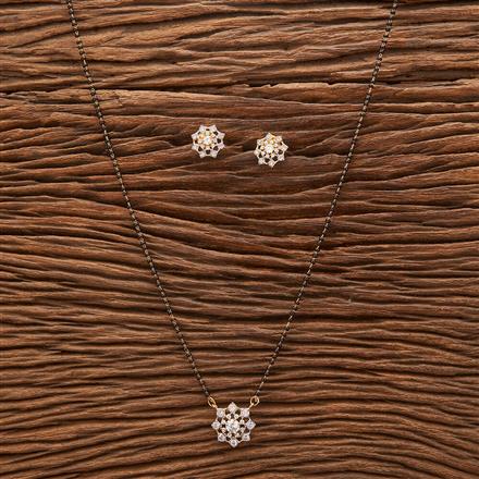 Cubic Zirconia Classic Mangalsutra With 2 Tone Plating