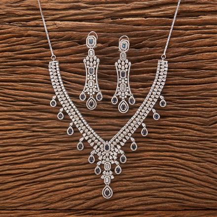 Cubic Zirconia Classic Necklace With Rhodium Plating