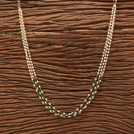 Cubic Zirconia 3 Line Necklace With Gold Plating