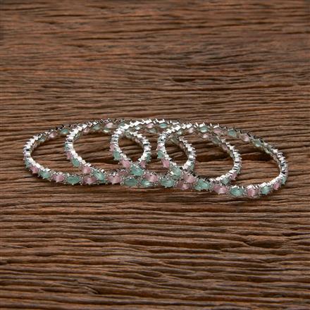 Cubic Zirconia Classic Bangles With Rhodium Plating