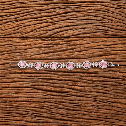 Cubic Zirconia Classic Bracelet With Rhodium Plating