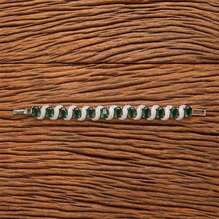 Cubic Zirconia Classic Bracelet With Rhodium Plating