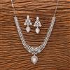 Cubic Zirconia Classic Necklace With Rhodium Plating