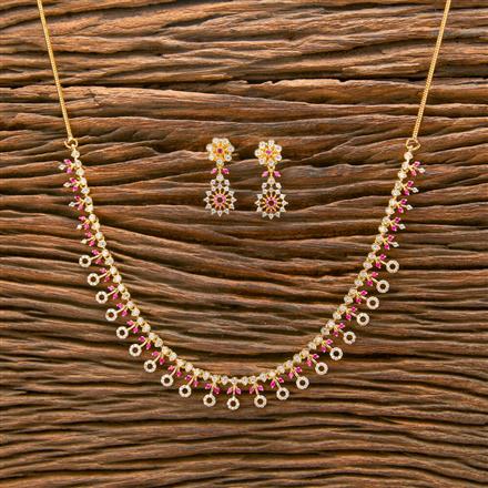 Cz Delicate Necklace With Gold Plating