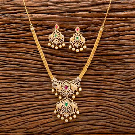 Cz Classic Necklace With Gold Plating