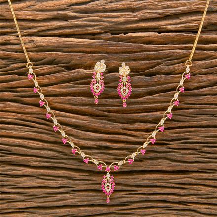 Cz Delicate Necklace With Gold Plating