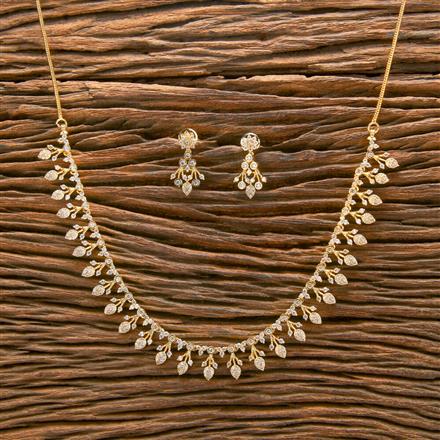 Cz Classic Necklace With Gold Plating