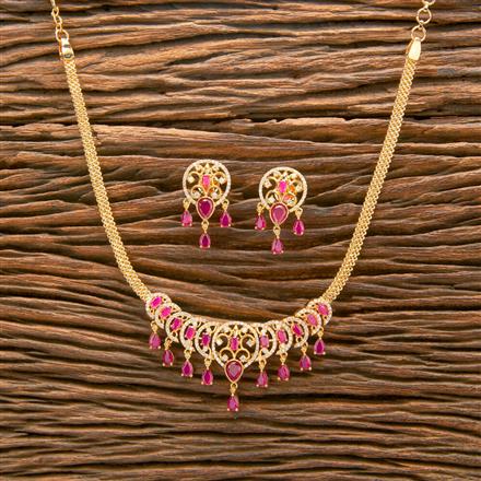 Cz Classic Necklace With Gold Plating
