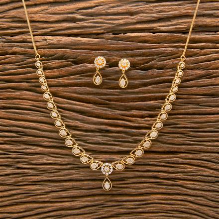 Cz Classic Necklace With Gold Plating