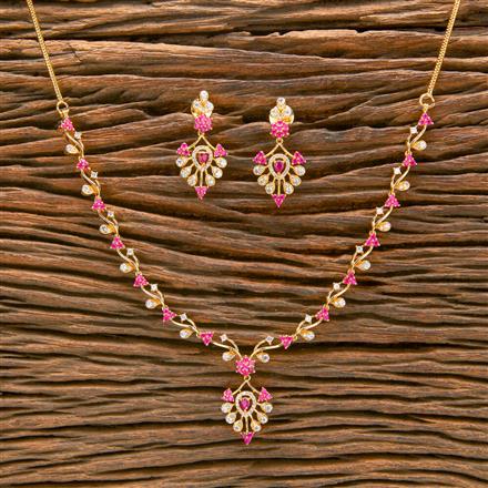 Cz Delicate Necklace With Gold Plating