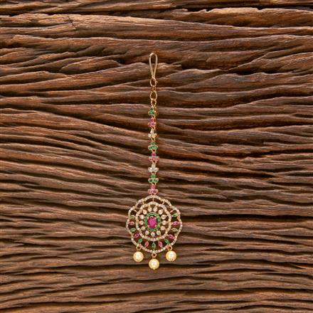 Cz South Indian Tikka With Gold Plating