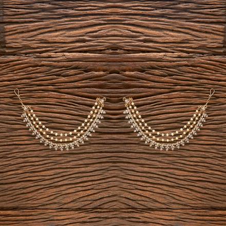 Cz Classic Ear Chain With Gold Plating