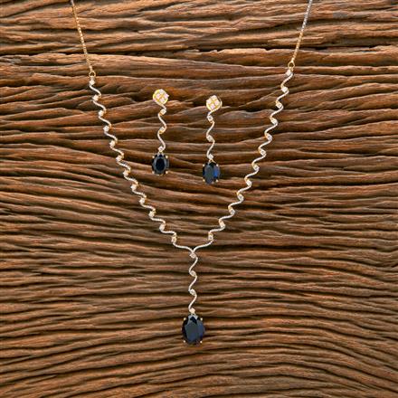 Cz Delicate Necklace With 2 Tone Plating