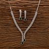 Cz Classic Necklace With Rhodium Plating